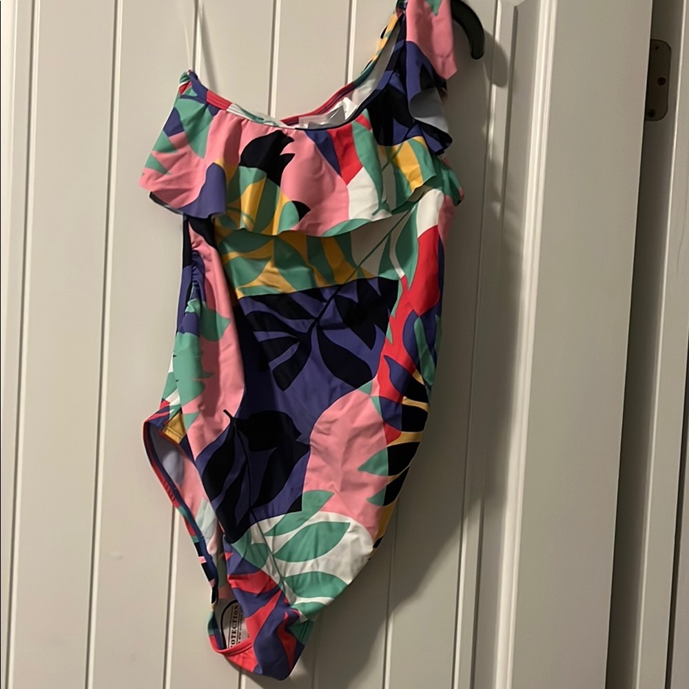 Motherhood Maternity Colorful Floral One Piece Swimsuit